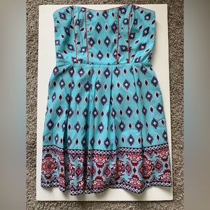 Aztec Print Tube Top Dress